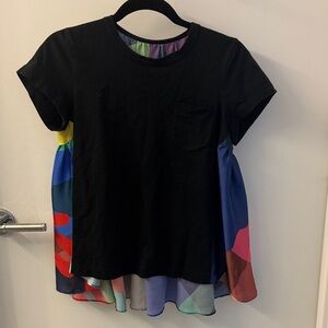 SACAI X KAWS Black Swing T-Shirt